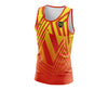 Custom Singlet Orange & Yellow Lines